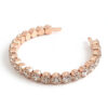 Ijewelora RoseGold Plated Crystal Tennis Bracelet for Women